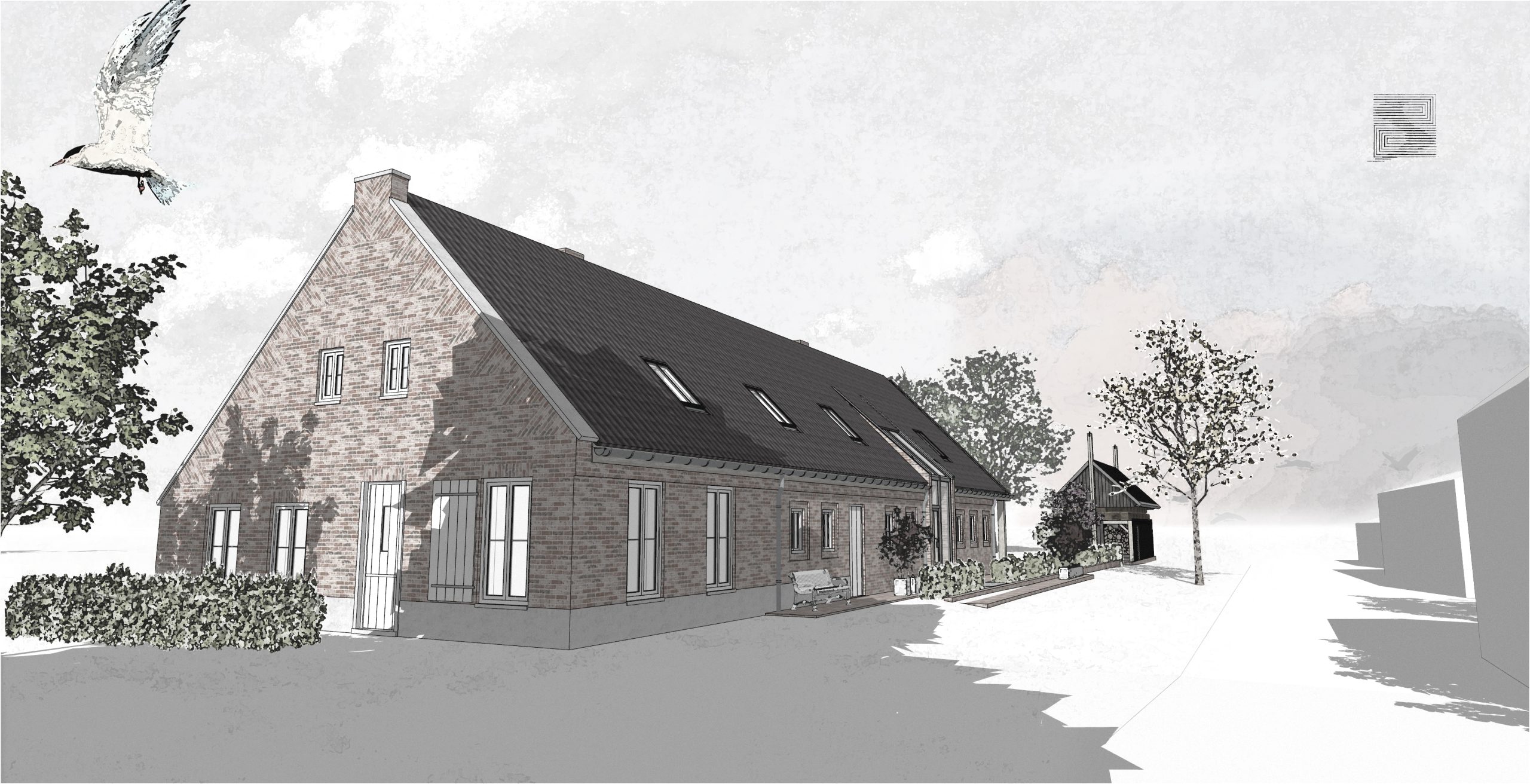 Langhuisboerderij te Eemnes Perspectief 2